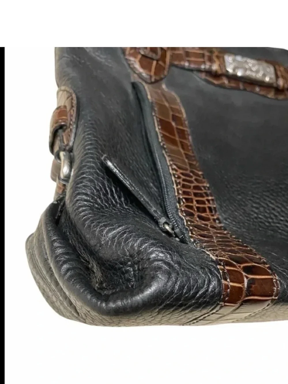 Brighton Heloise Black Pebbled Leather Tote